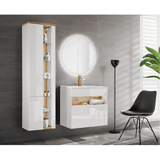 Armário Alto BAHAMA HC45 2D 45x33x170 Branco