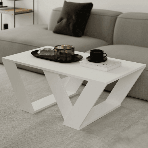 Mesa de centro com efeito madeira
