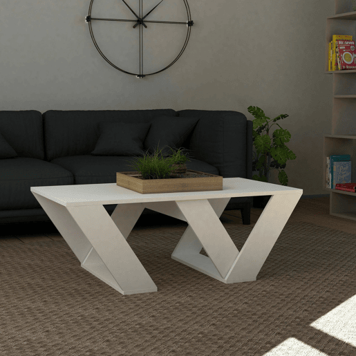 Mesa de centro com efeito madeira