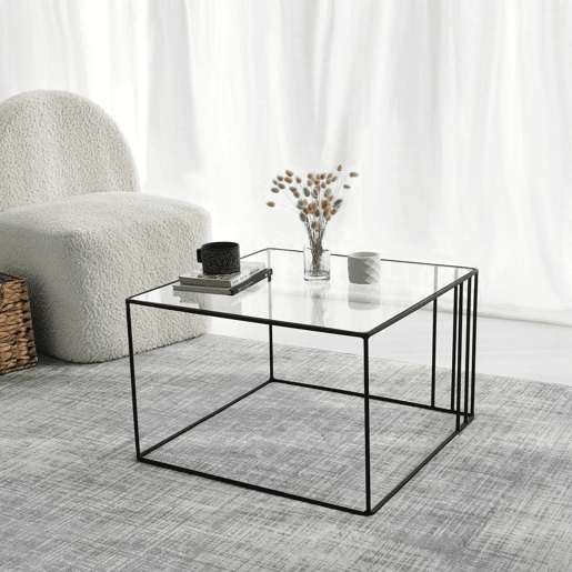 Mesa de Centro Quadrada em Metal