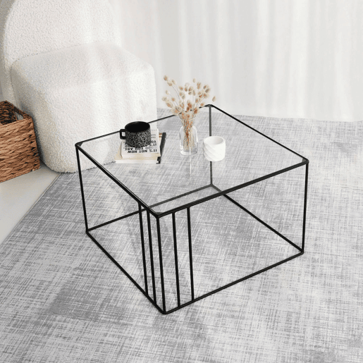 Mesa de Centro Quadrada em Metal
