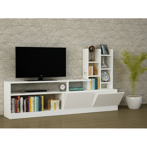 Móvel tv com efeito madeira