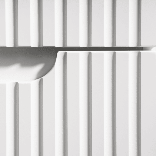 Móvel de lavatório 50cm 2 gavetas plano de toilete Riva Branco e Madeira