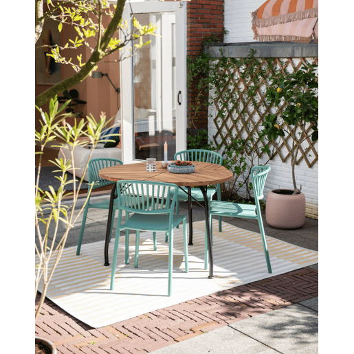 Mesa de refeição de jardim VARENNA 106 cm 103 cm Madeira de acácia Castanho