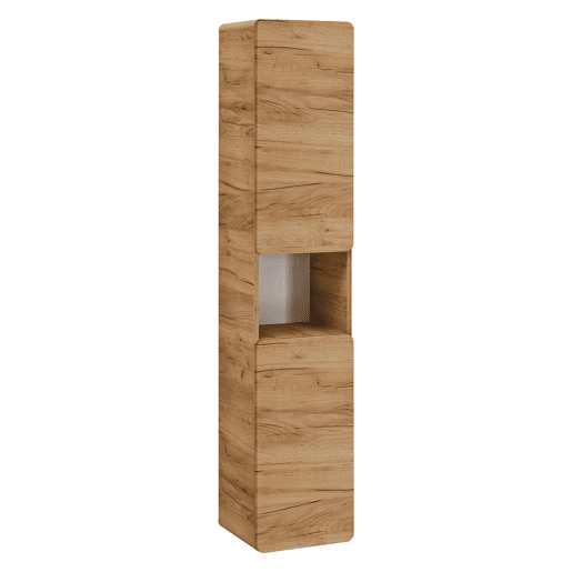 Conjunto móvel lavatório simples 80cm e coluna Arun Madeira