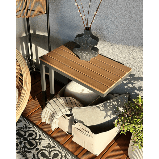 Mesa de apoio de jardim MESSINA 60 cm 35 cm Preto