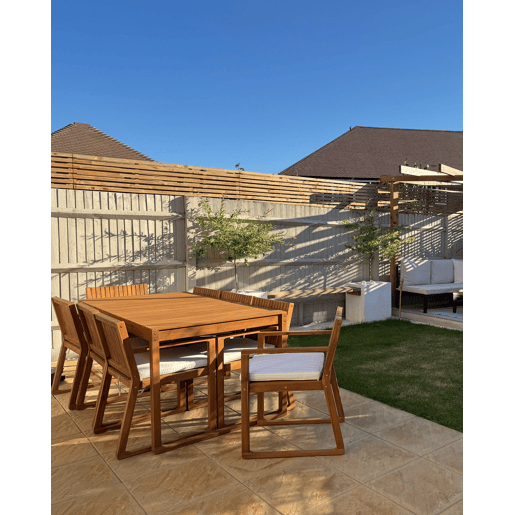Mesa de refeição de jardim VALLESE 180 cm 90 cm Madeira de acácia Castanho