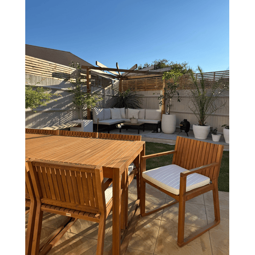Mesa de refeição de jardim VALLESE 180 cm 90 cm Madeira de acácia Castanho