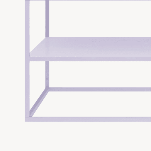 Mesa de centro Solund retangular em aço 45x90x60 cm - Violeta en.casa Mesa de centro Solund retangular em aço 45x90x60 cm - Violeta en.casa