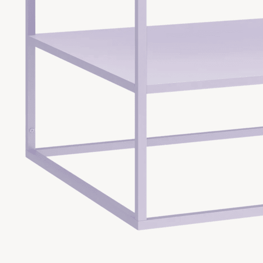 Mesa de centro Solund retangular em aço 45x90x60 cm - Violeta en.casa Mesa de centro Solund retangular em aço 45x90x60 cm - Violeta en.casa