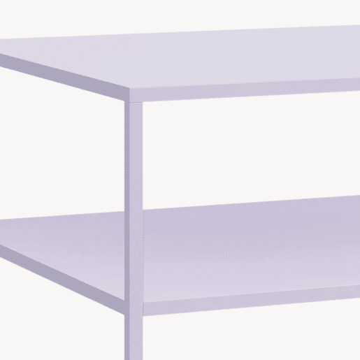 Mesa de centro Solund retangular em aço 45x90x60 cm - Violeta en.casa Mesa de centro Solund retangular em aço 45x90x60 cm - Violeta en.casa
