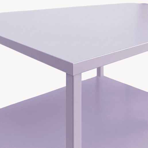 Mesa de centro Solund retangular em aço 45x90x60 cm - Violeta en.casa Mesa de centro Solund retangular em aço 45x90x60 cm - Violeta en.casa