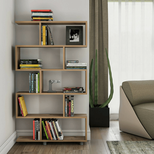Estante de livros com efeito madeira Estante de livros com efeito madeira