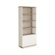 Estante de livros com efeito madeira