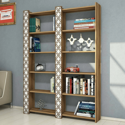 Estante de livros com efeito madeira Estante de livros com efeito madeira