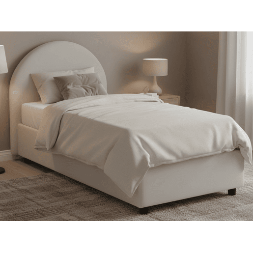 Cama de Solteiro com Colchão Incluso em Couro Sintético Cama de Solteiro com Colchão Incluso em Couro Sintético