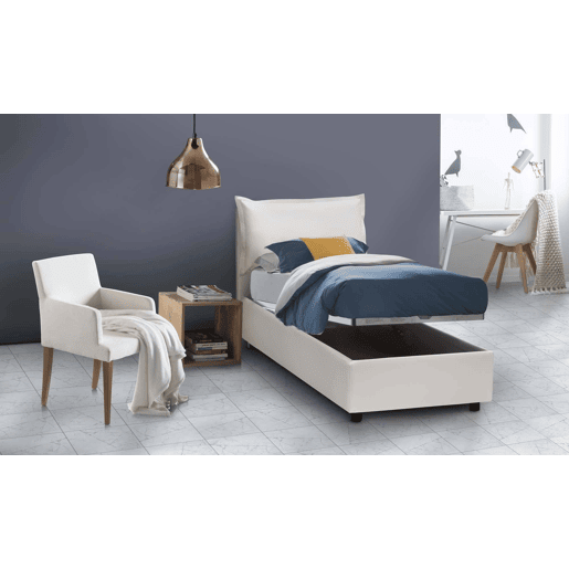 Cama de solteiro de tecido