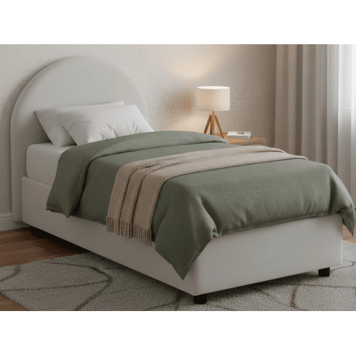 Cama de solteiro de tecido Cama de solteiro de tecido