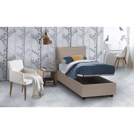 Cama de solteiro de tecido Cama de solteiro de tecido