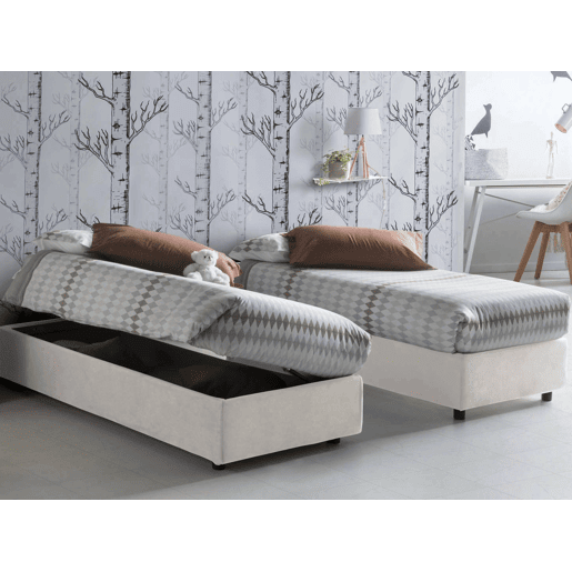 Cama de solteiro de tecido Cama de solteiro de tecido