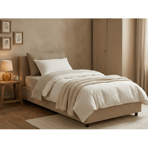 Cama de solteiro de tecido Cama de solteiro de tecido
