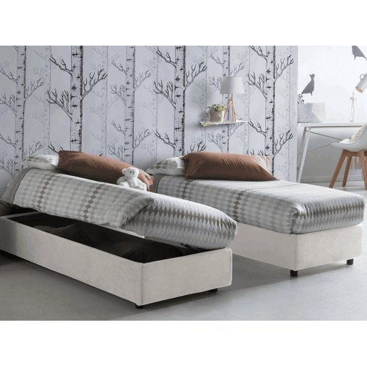 Cama de solteiro de tecido Cama de solteiro de tecido