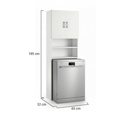 Armário multiuso com 2 portas com efeito madeira Armário multiuso com 2 portas com efeito madeira