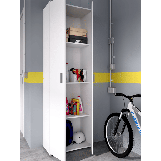 Armário multiuso com 2 portas com efeito madeira Armário multiuso com 2 portas com efeito madeira