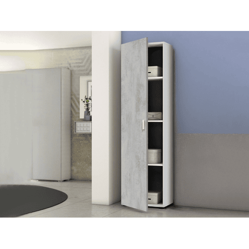 Armário multiuso com 1 porta efeito madeira