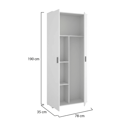 Armário multiuso com 2 portas com efeito madeira Armário multiuso com 2 portas com efeito madeira