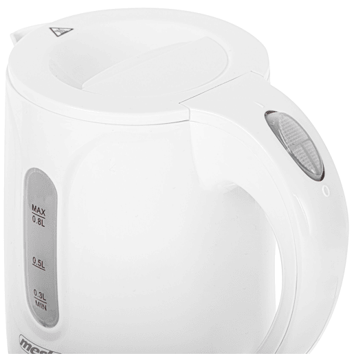 Mesko MS1376 Chaleira Eléctrica de Água 0,8 L sem BPA, sem Fio, Desligamento Automático, Filtro Anti-Calcário, 1600, Branco