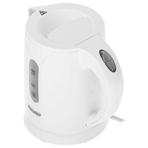 Mesko MS1376 Chaleira Eléctrica de Água 0,8 L sem BPA, sem Fio, Desligamento Automático, Filtro Anti-Calcário, 1600, Branco