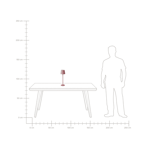 Beliani Candeeiro de mesa POMBEIRO