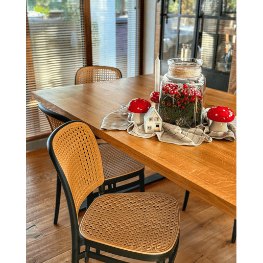 Conjunto de 4 cadeiras de jantar PLOSE Creme