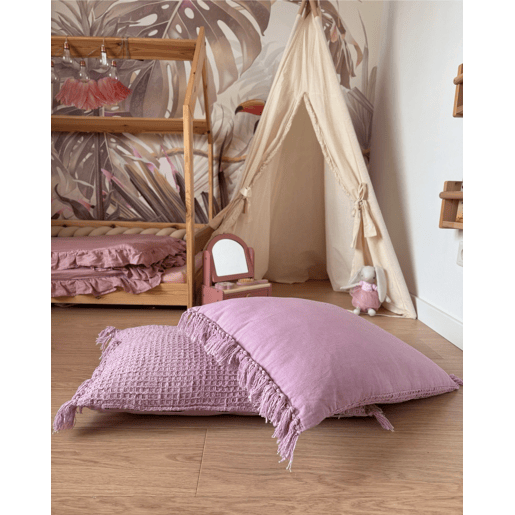 Conjunto de 2 almofadas decorativas TANSY Algodão 40 x 60 cm Rosa Sólido