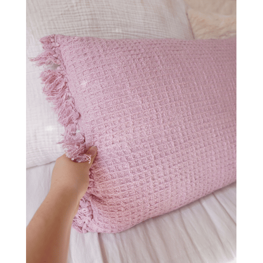 Conjunto de 2 almofadas decorativas TANSY Algodão 40 x 60 cm Rosa Sólido