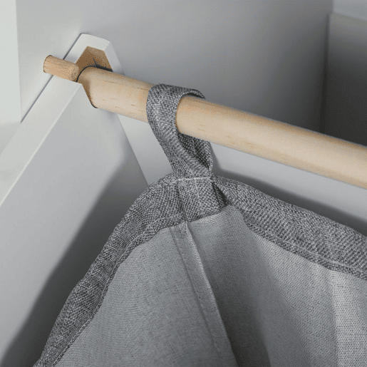 HOMCOM Móvel Auxiliar Casa de Banho Armário Casa de Banho com Gaveta Cesto para Roupa e Desenho Anti-Tombo Móvel Casa de Banho Moderno 52x33x90 cm Branco