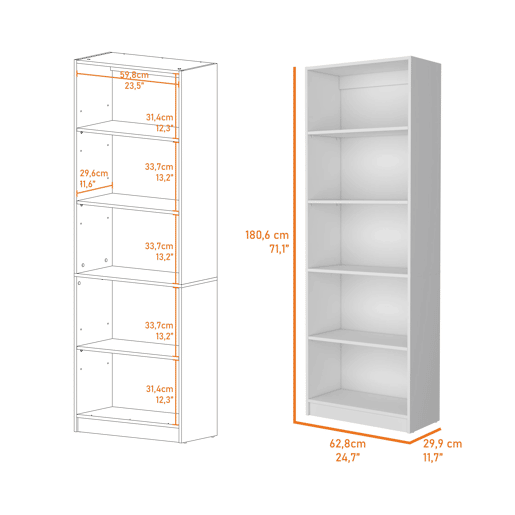 Fenix Premium Collection: Três Bibliotecas de Estilo Sofisticado, Estantes Resistentes e Grande Espaço de Organização