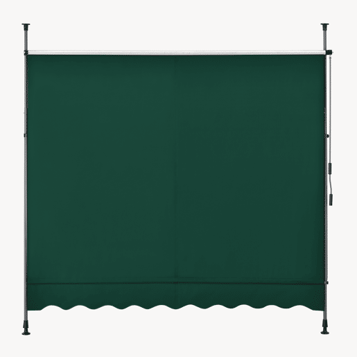 Toldo articulado com armação Stem de haste enrolável - açopoliéster 400 x 120 x 220-309 cm verde escuro pro.tec Toldo articulado com armação Stem de haste enrolável - açopoliéster 400 x 120 x 220-309 cm verde escuro pro.tec