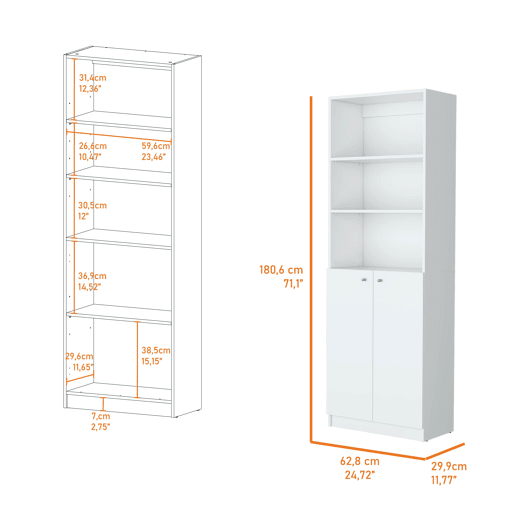 Hidra Elegance Combo: Set de Três Bibliotecas com Design Minimalista, Grande Estilo e Espaços Abertos para Exposição