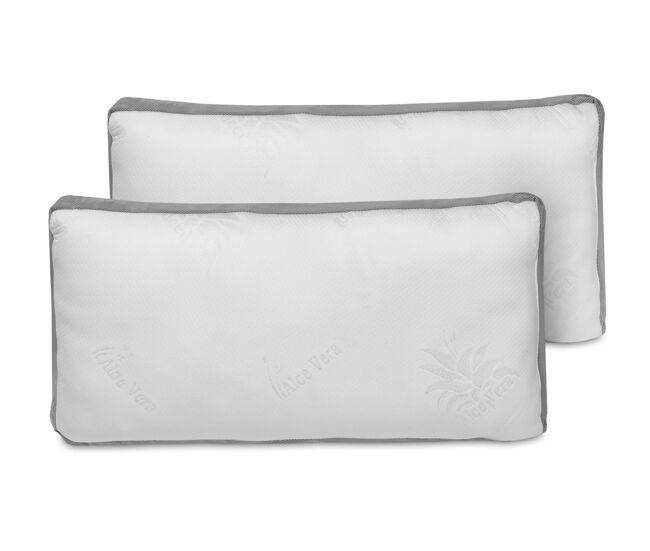 Pack de 2 almohadas oxigen con núcleo de copos viscoelásticos. 70 cm