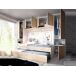 Composição de quarto com efeito madeira Composição de quarto com efeito madeira Blanco