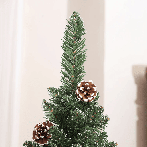 HOMCOM Árvore de Natal 150 cm Árvore de Natal Artificial com 395 Ramos e Suporte de Metal Árvore de Natal para Sala de Estar Interior Verde