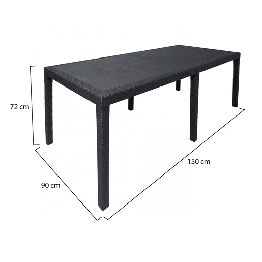 Mesa de jardim em PVC Mesa de jardim em PVC