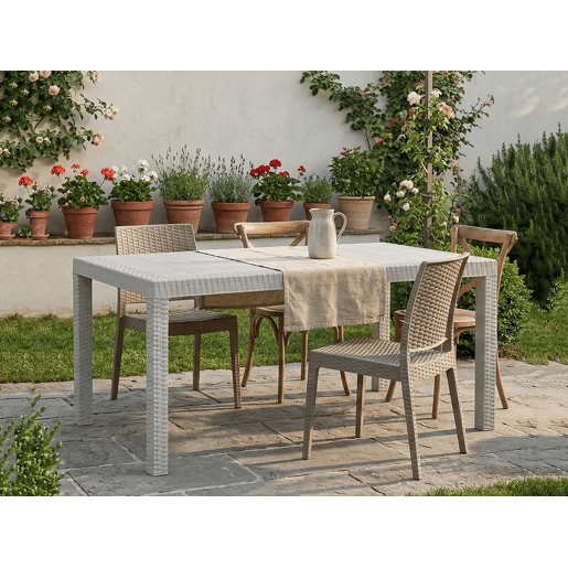 Mesa de jardim em PVC Mesa de jardim em PVC