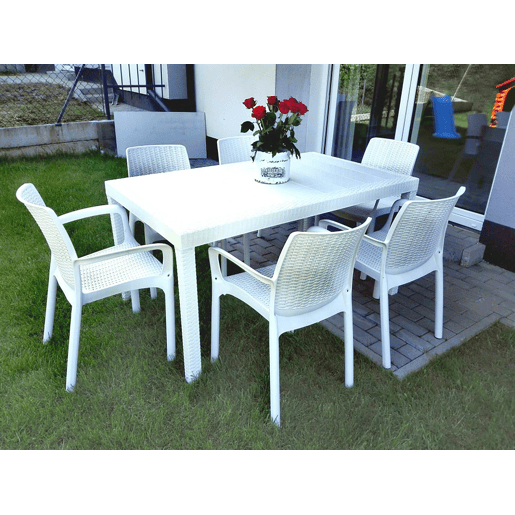Mesa de jardim em PVC Mesa de jardim em PVC