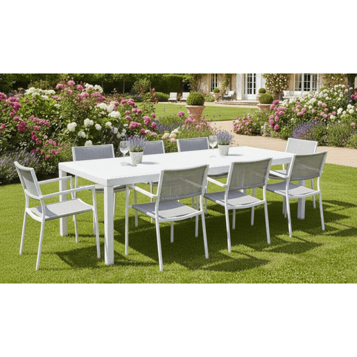 Mesa de jardim em PVC Mesa de jardim em PVC