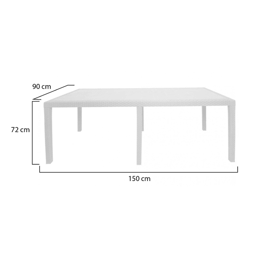 Mesa de jardim em PVC Mesa de jardim em PVC