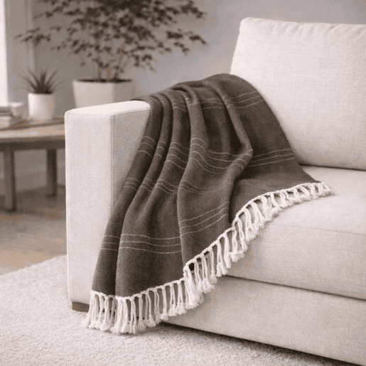 Foulard Multiuso Xadrez 230x260cm Arienzo Marrom Donegal Collections