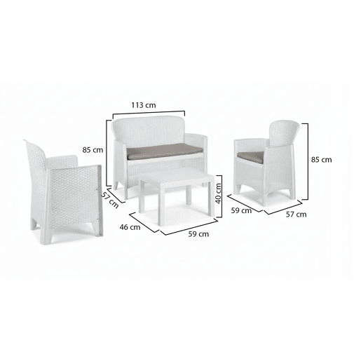 Sala de estar exterior em PVC